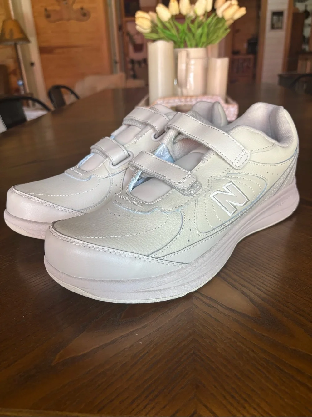 New Balance MW577VB Walking Shoes Men’s 11.5 4E Extra Wide Beige Velcro
